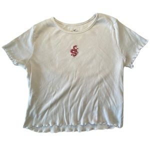 🐉 BABY TEE WITH DRAGON DETAIL | White | Size L 🐉